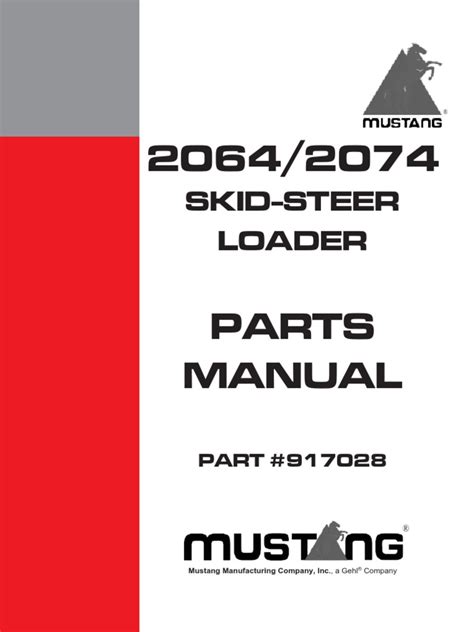 mustang skid steer parts diagram